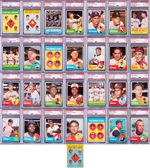 1963 Topps High Grade Complete Set (576) – Including 28 PSA-Graded Star Cards!